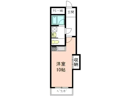 ユニーブル八事(ワンルーム/3階)の間取り写真