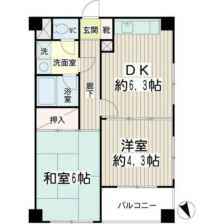 ベルカーサ生麦 6階階 間取り