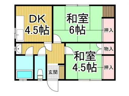 坂上アパート(2DK/2階)の間取り写真