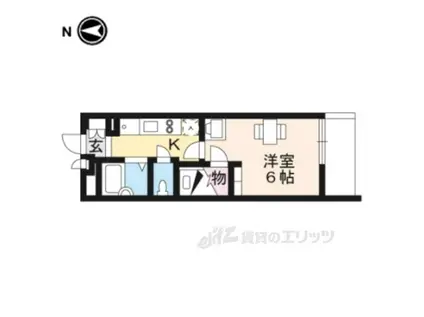 レオパレスグローリー(1K/2階)の間取り写真