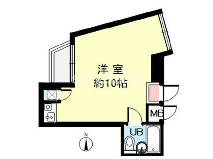 クリフサイド西岡本(ワンルーム/3階)の間取り写真