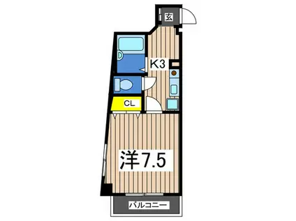 エンプレス(1K/2階)の間取り写真