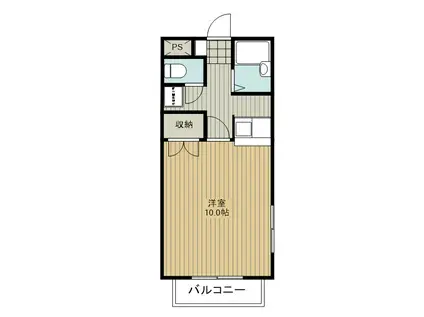 イーストノーヴァ(1K/2階)の間取り写真