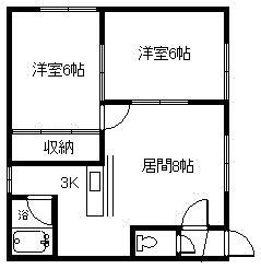 ランクル132(2LDK/2階)の間取り写真