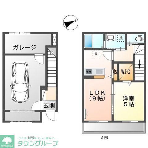 HADANOBASE A(1LDK/1階)の間取り写真