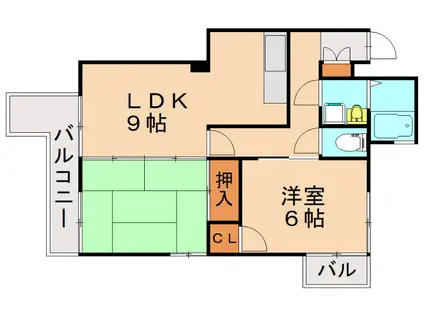 メゾン佐藤(2LDK/5階)の間取り写真