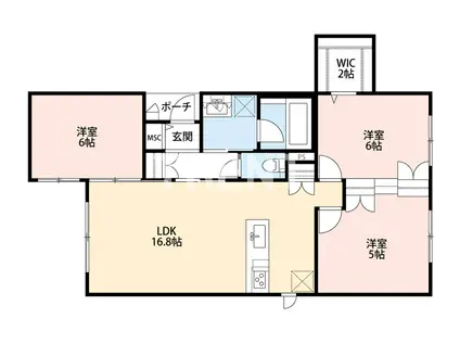 メゾンテラス阿佐ヶ谷(3LDK/1階)の間取り写真