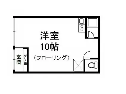ボンズコーポ(ワンルーム/1階)の間取り写真