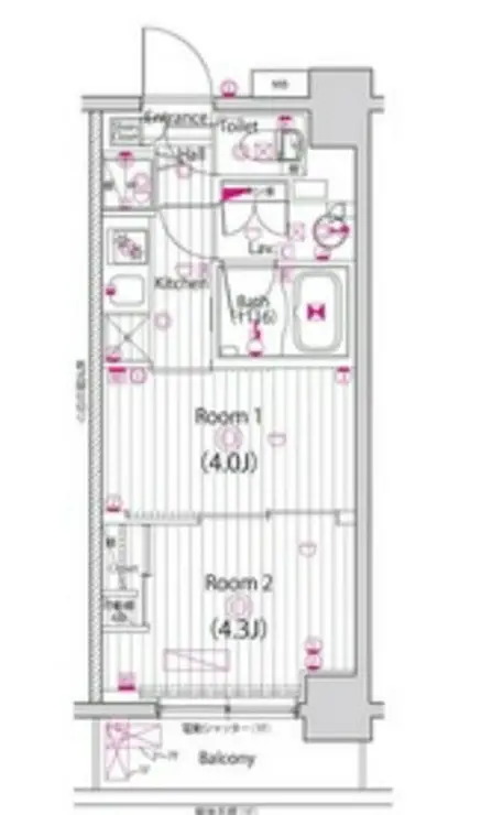 ガーラ・ヴィスタ練馬中村橋 2階階 間取り