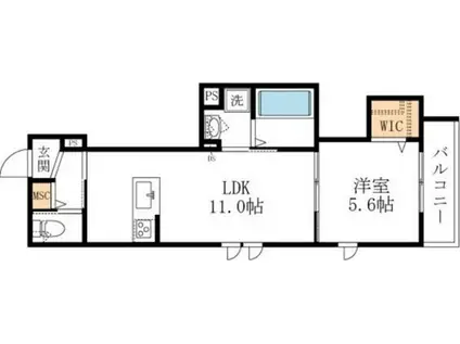 MAISON DE PRADO(1LDK/1階)の間取り写真