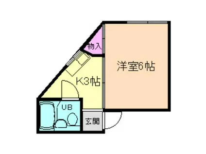 槻木ハイツ(1K/1階)の間取り写真