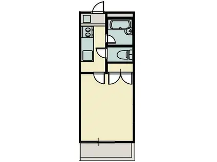 志幸24パピオンC(1K/2階)の間取り写真