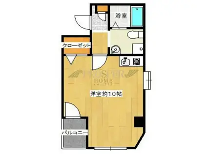 CUBE新今里(ワンルーム/4階)の間取り写真