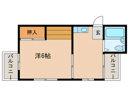 オクノプレイス(ワンルーム/3階)の間取り写真