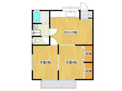 サンライフ丸山(2DK/2階)の間取り写真