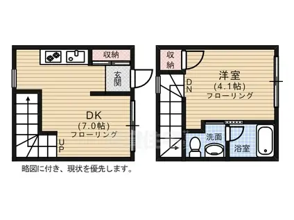 メゾンイースト(1DK/1階)の間取り写真