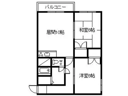 幸永ハイツ(2LDK/2階)の間取り写真