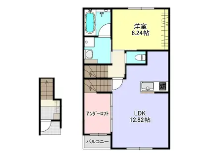 グランツリー貝沢II(1SLDK/2階)の間取り写真