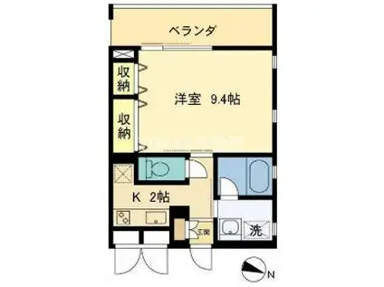 ARCADIA(1K/2階)の間取り写真