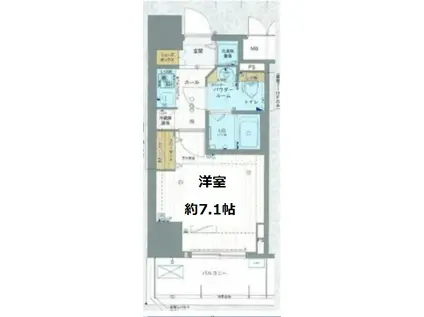 エスライズ御堂筋本町(1K/9階)の間取り写真