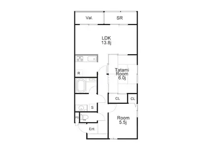 NEW DAYS B.L.D II(2LDK/3階)の間取り写真