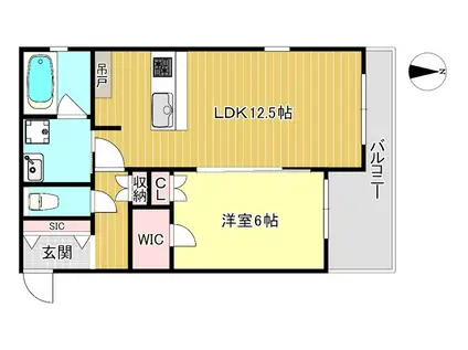 プランドール大宮(1LDK/2階)の間取り写真