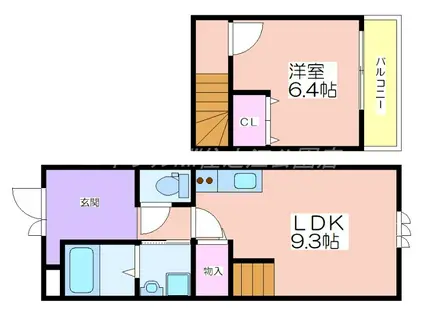 ツイン フォレスト住之江I番館(1LDK/1階)の間取り写真