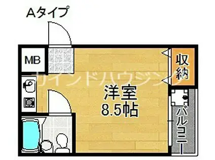 プレアール住之江公園III(ワンルーム/1階)の間取り写真