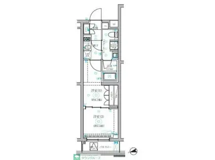 セジョリ鷺ノ宮II(2K/4階)の間取り写真