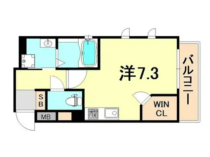 ER COURT王子公園(ワンルーム/2階)の間取り写真