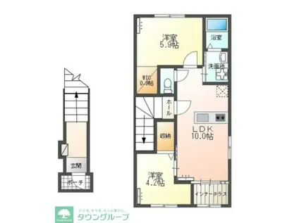 サンコリーナ向台(2LDK/2階)の間取り写真