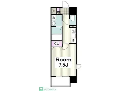 東急東横線 東白楽駅 徒歩3分 10階建 築17年(1K/6階)の間取り写真