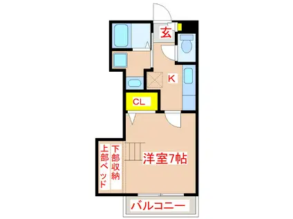 セランポールIII(1K/3階)の間取り写真