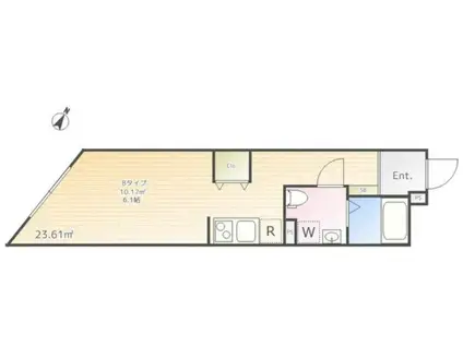 GLORIA旗の台(ワンルーム/4階)の間取り写真