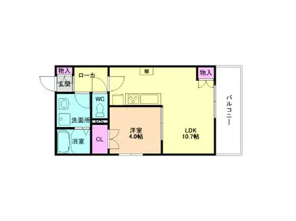 SILVER SWORD(1LDK/1階)の間取り写真