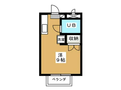 メゾン服部(ワンルーム/1階)の間取り写真