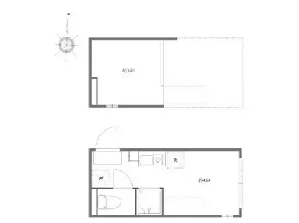 レインパレス西大島(ワンルーム/1階)の間取り写真