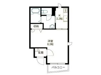 メゾンセレステ(1K/1階)の間取り写真