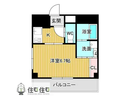 JS桜町(1K/2階)の間取り写真