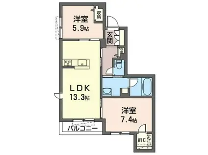 シュテーレ(2LDK/3階)の間取り写真
