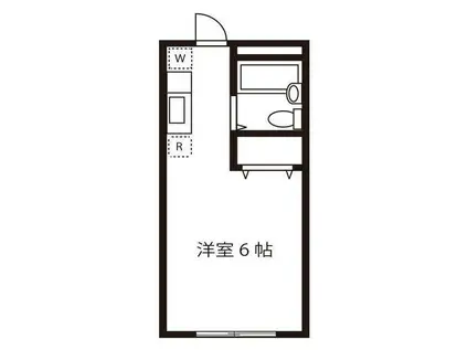 メゾンポンムA(ワンルーム/1階)の間取り写真