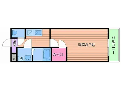 フジパレス杉本町III番館(1K/3階)の間取り写真