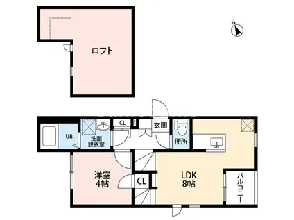 CB筑紫通ヴィラ(1LDK/2階)の間取り写真