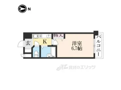 プレサンス京都駅前Ⅱ(1K/10階)の間取り写真