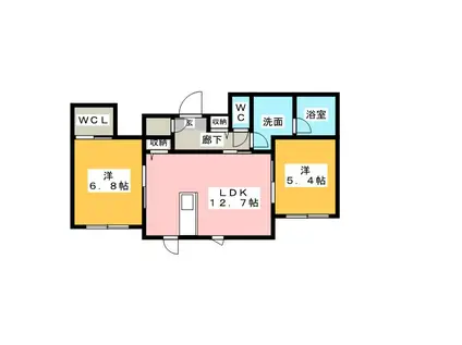 THE OTANI(2LDK/1階)の間取り写真