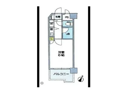 トーカンキャステール鹿児島駅前(1K/5階)の間取り写真