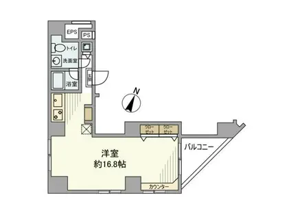 日神デュオステージ笹塚東館(ワンルーム/14階)の間取り写真