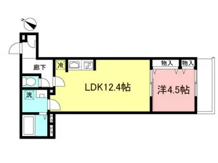 シエル テラス(1LDK/1階)の間取り写真