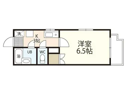 AMALFI EST(1K/4階)の間取り写真