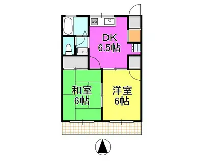 アネックスⅡ(2DK/1階)の間取り写真